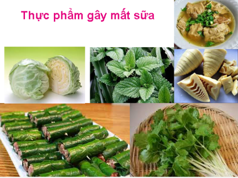 Thực phẩm gây mất sữa nên tránh
